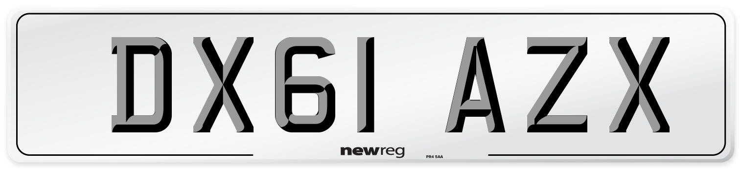 DX61 AZX Number Plate from New Reg